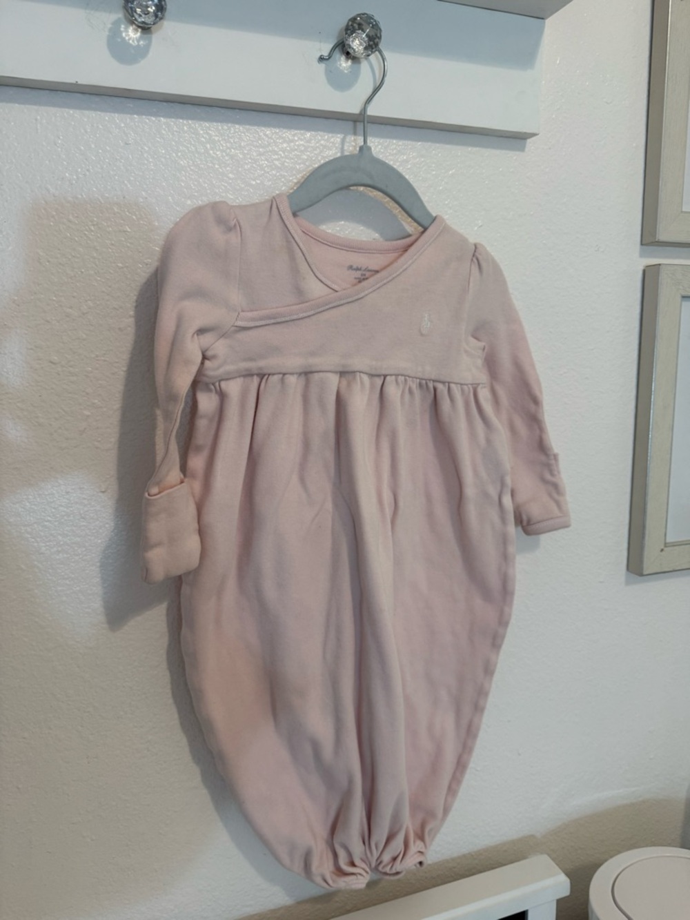 Ralph Lauren Baby Pink Long Sleeve Sleep Sac